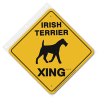 Irish Terrier Xing Sign Aluminum 12 in X 12 in #20610