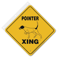 Pointer Xing Sign Aluminum 12 in X 12 in #20626