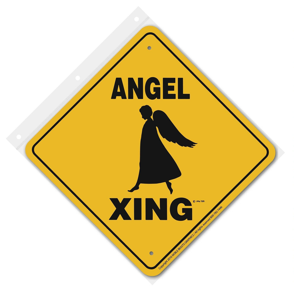 Angel Xing Sign Aluminum 12 in X 12 in #20895