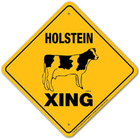 Holstein Xing Sign Aluminum 12 in X 12 in #20705