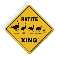 Ratite Xing Sign Aluminum 12 in X 12 in #20591