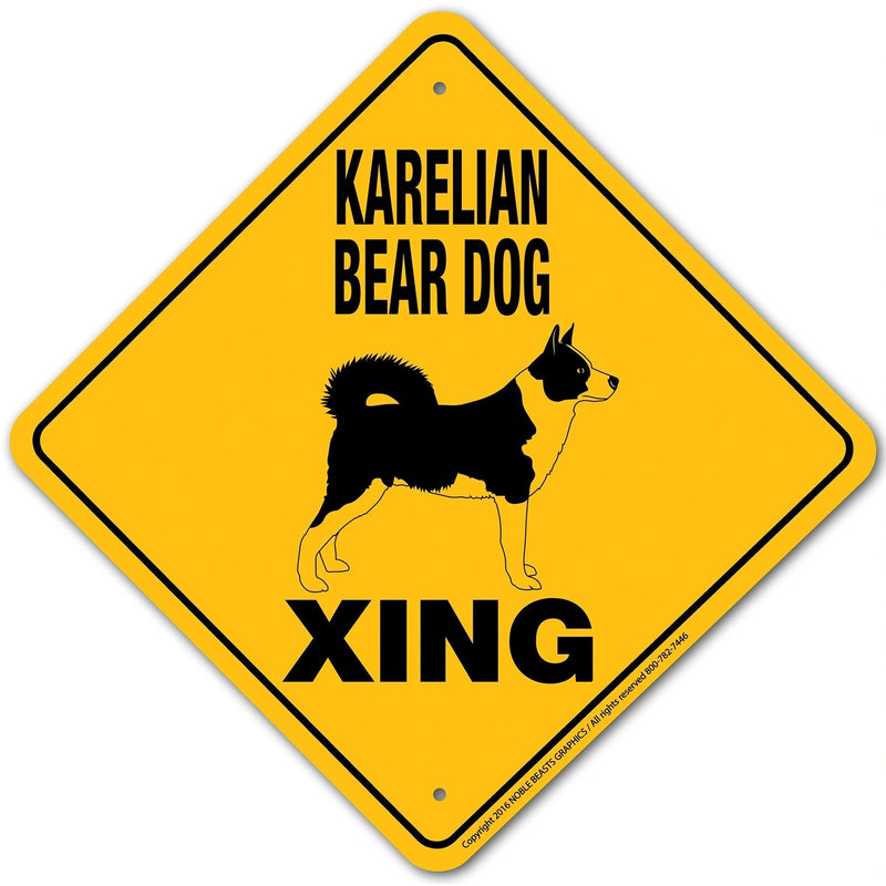 Karelian Bear Dog Xing Aluminum 12 in x 12 in #20KERA