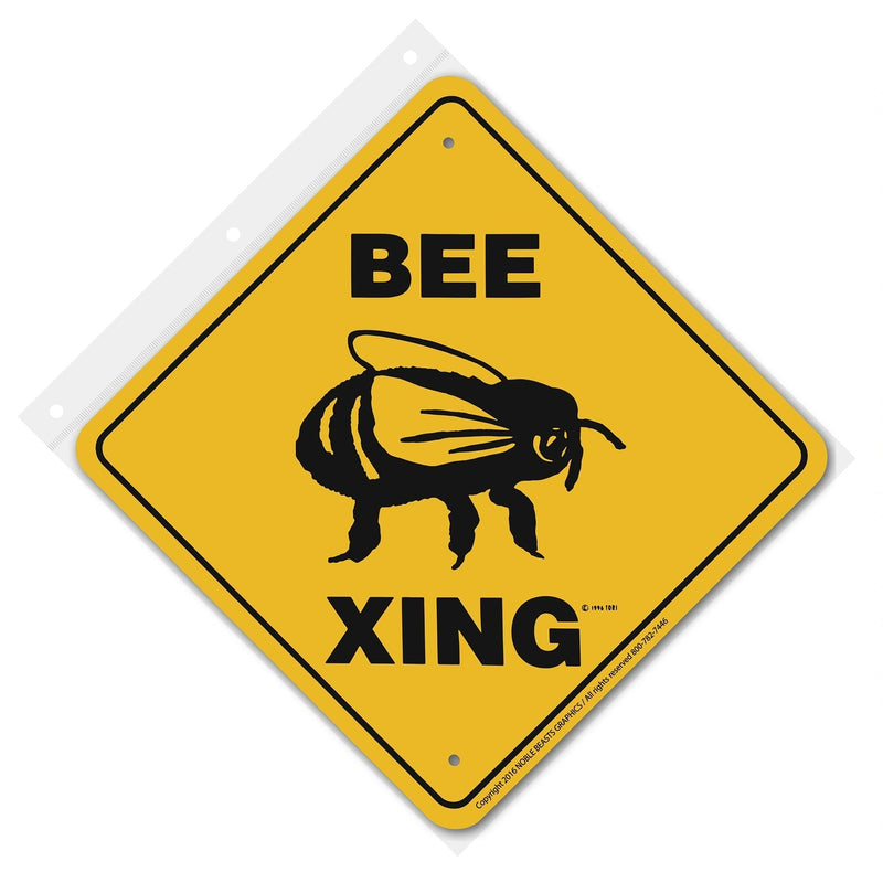 Bee Xing Sign Aluminum 12 in X 12 in #20858