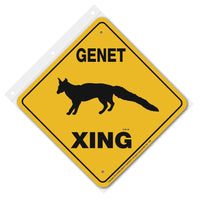 Genet Xing Sign Aluminum 12 in X 12 in #201003