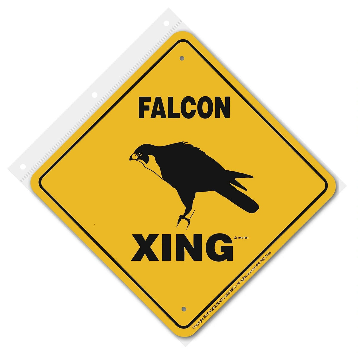 Falcon Xing Sign Aluminum 12 in X 12 in #20887