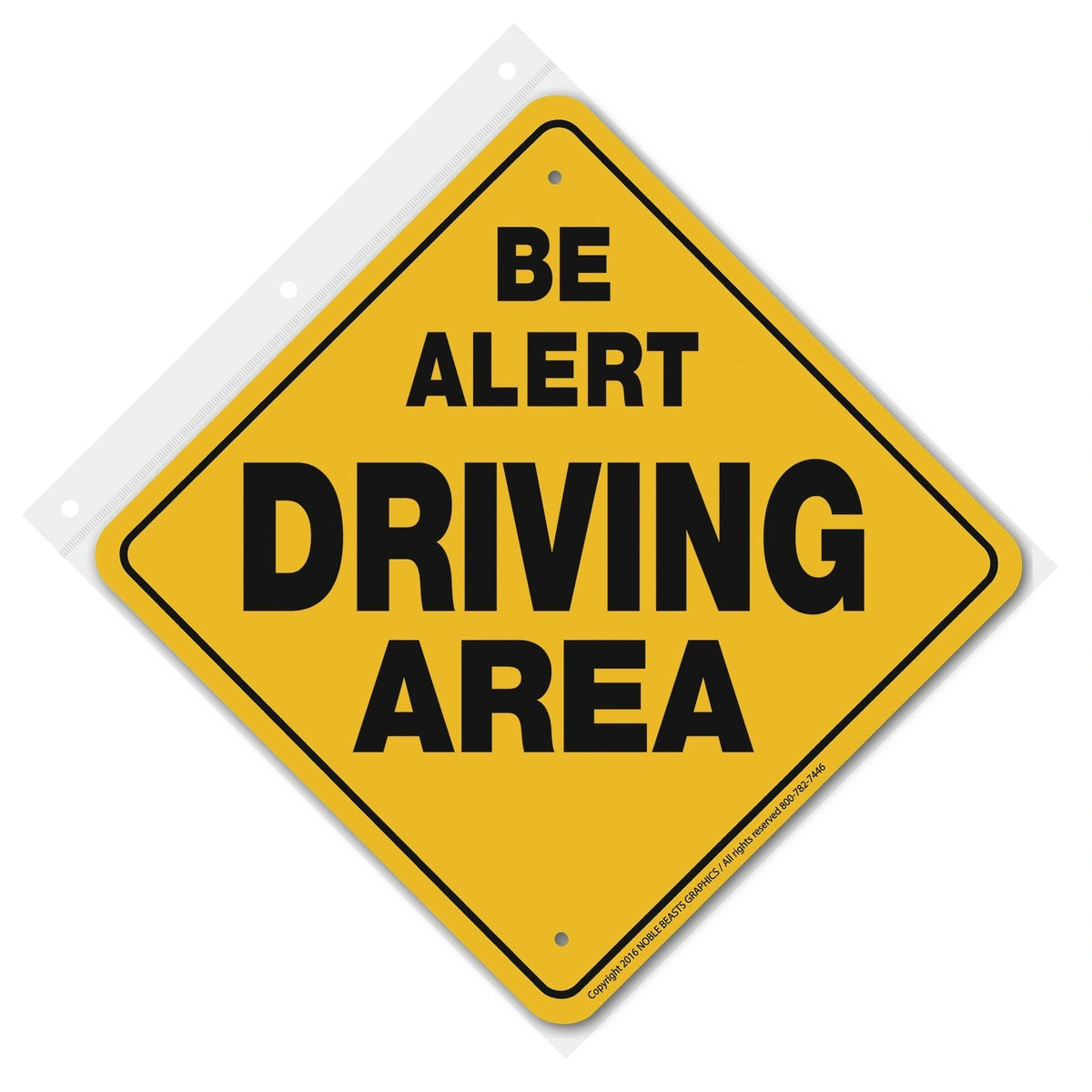 Be Alert Driving Area Sign Aluminum 12 in X 12 in #20953