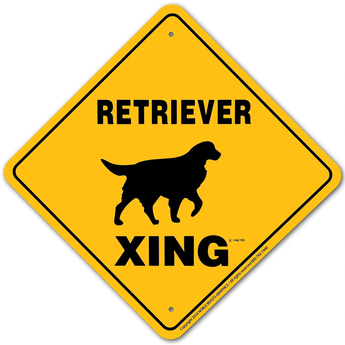 Retriever Xing Sign Aluminum 12 in X 12 in #20474