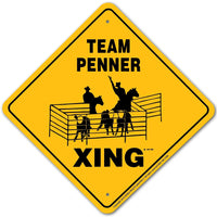 Team Penner Xing Sign Aluminum 12 in X 12 in #20769