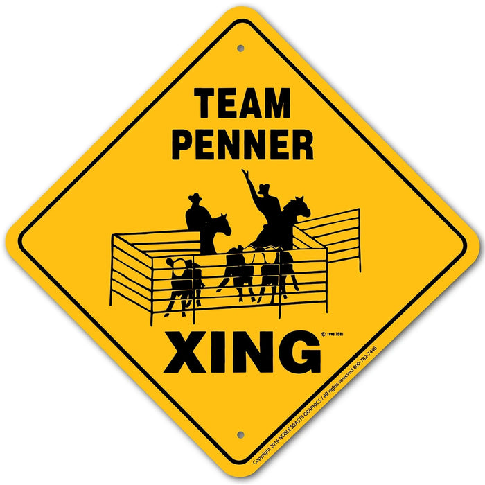 Team Penner Xing Sign Aluminum 12 in X 12 in #20769