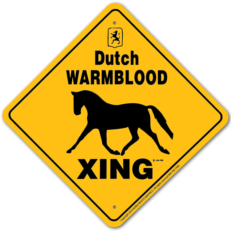 Dutch Warmblood Xing Sign Aluminum 12 in X 12 in #20975