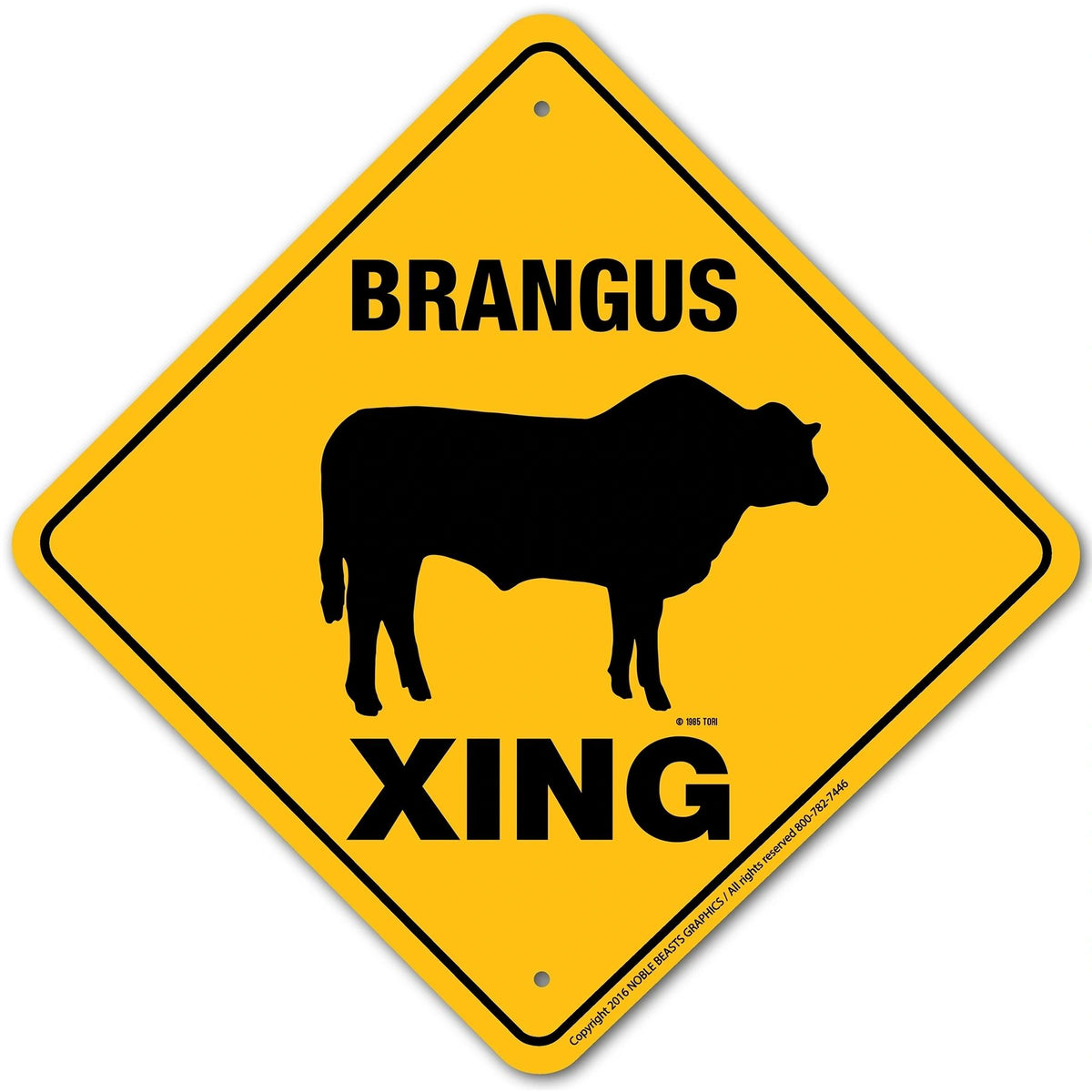 Brangus Xing Sign Aluminum 12 in X 12 in #20726