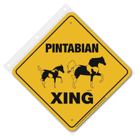 Pintabian Xing Sign Aluminum 12 in X 12 in #203PN