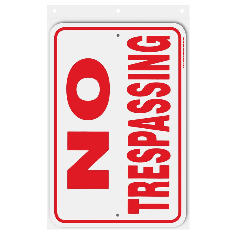 No Trespassing Sign Aluminum 12 in x 18 in #146751