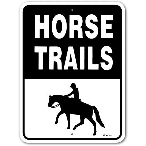 Horse Trails Sign Aluminum 9 in X 12 in #3245369