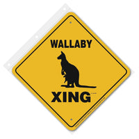 Wallaby Xing Sign Aluminum 12 in X 12 in #20772