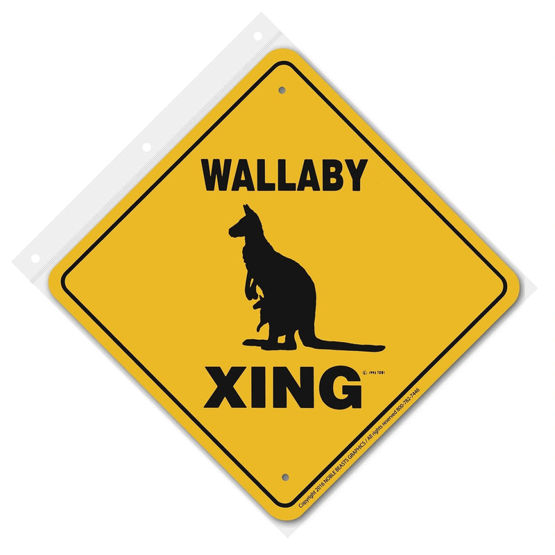 Wallaby Xing Sign Aluminum 12 in X 12 in #20772