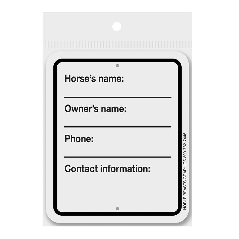 Contact Information Stall Sign Aluminum 5 in X 6 in #3643144