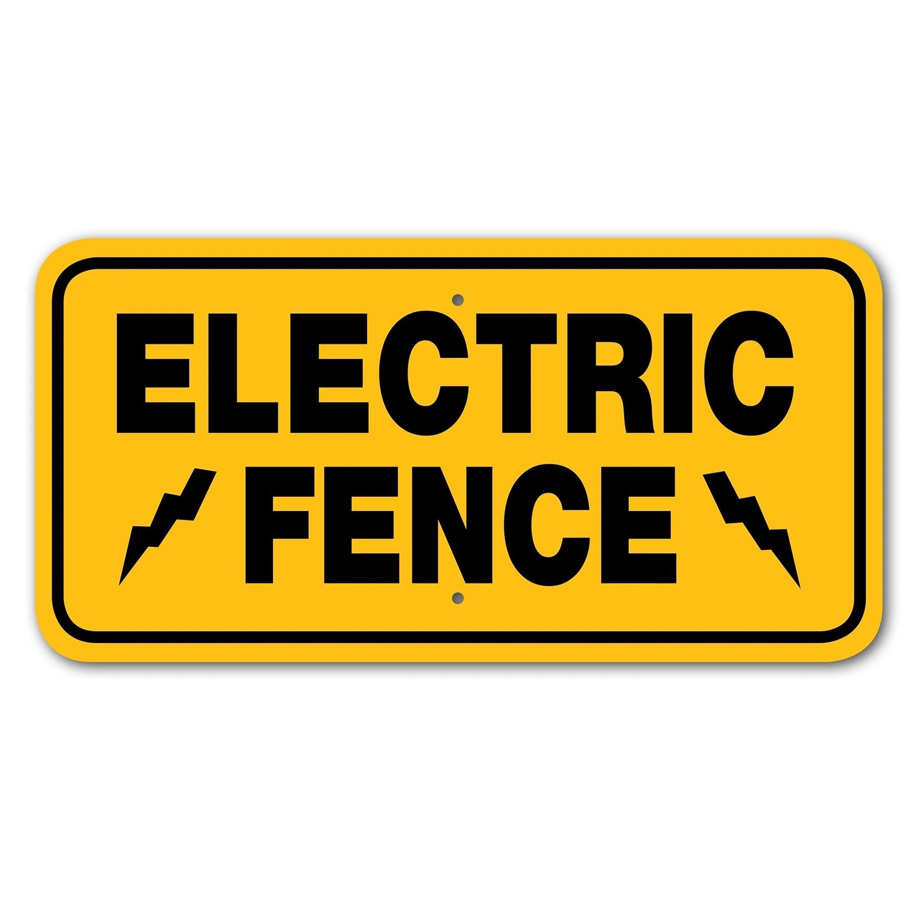 Electric Fence Sign Aluminum 6 in X 12 in #3444424