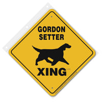 Gordon Setter Xing Sign Aluminum 12 in X 12 in #20620