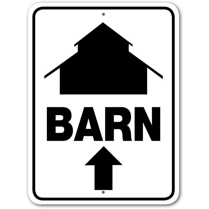 Barn Straight Arrow Sign Aluminum 12 in X 9 in #3245320