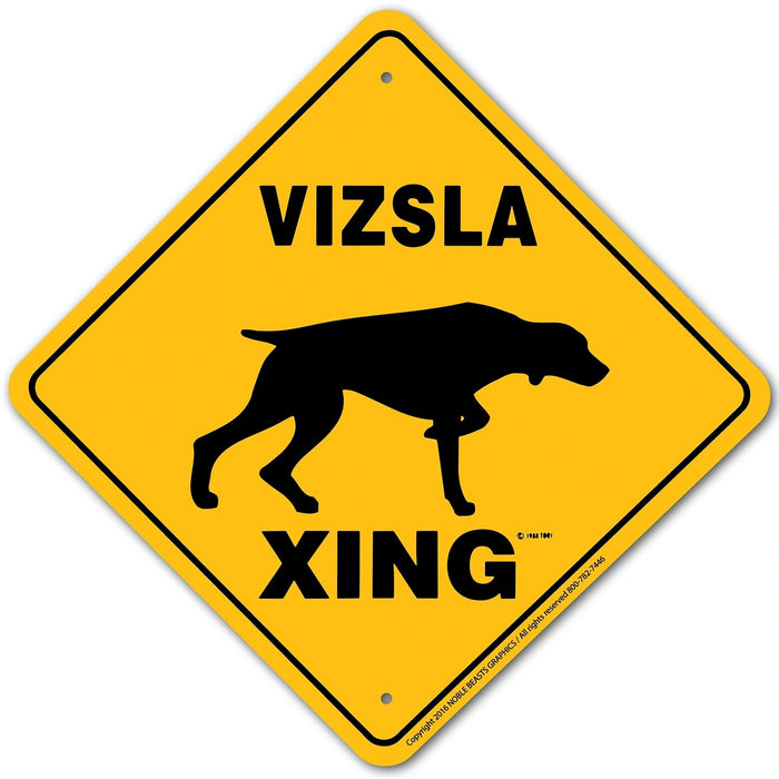 Vizsla Xing Sign Aluminum 12 in X 12 in #20524