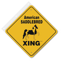 American Saddlebred (Spotted) Xing Sign Aluminum 12 in X 12 in #20875