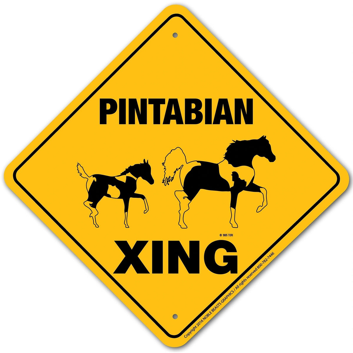 Pintabian Xing Sign Aluminum 12 in X 12 in #203PN