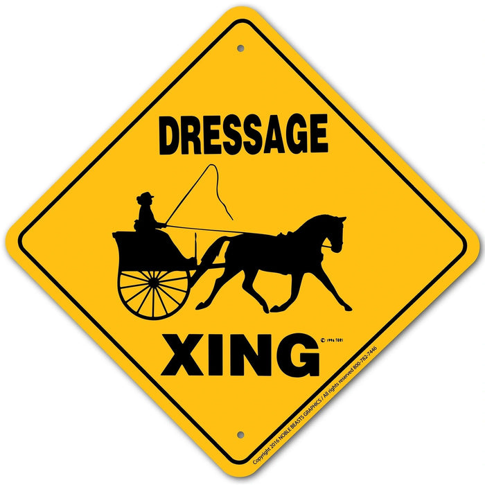 Dressage (Driven) Xing Sign Aluminum 12 in X 12 in #20912