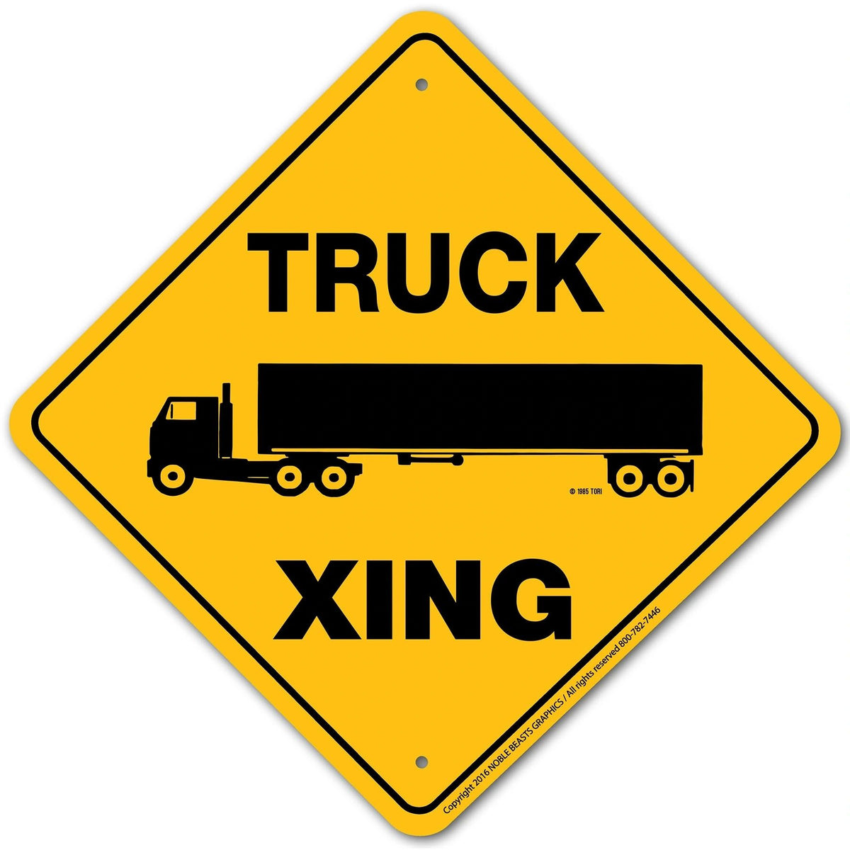 Truck (Semi) Xing Aluminum 12 in x 12 in #20036