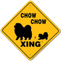 Chow Chow Xing Sign Aluminum 12 in X 12 in #20422