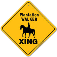 Plantation Walker Xing Sign Aluminum 12 in X 12 in #20590