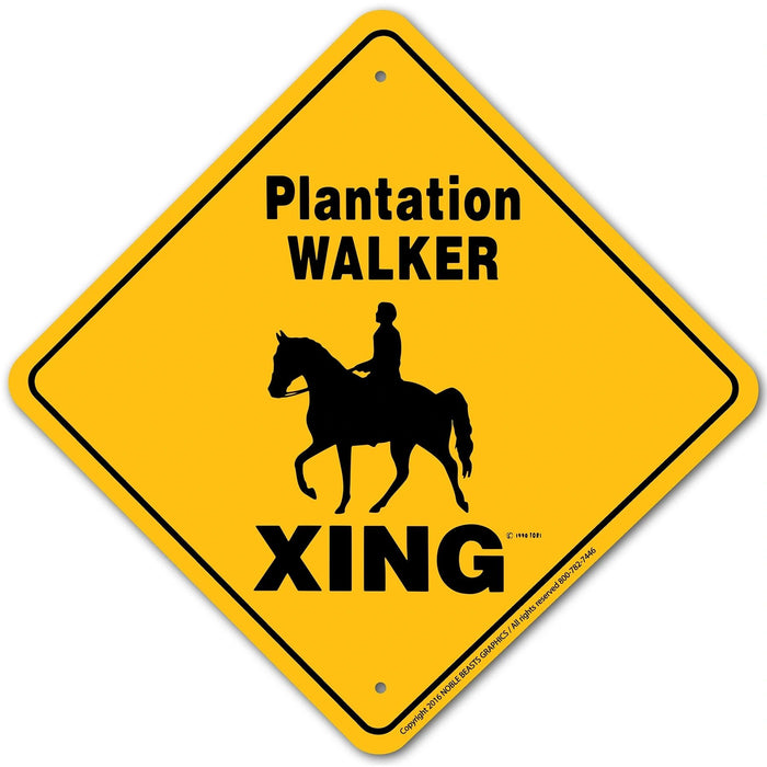 Plantation Walker Xing Sign Aluminum 12 in X 12 in #20590