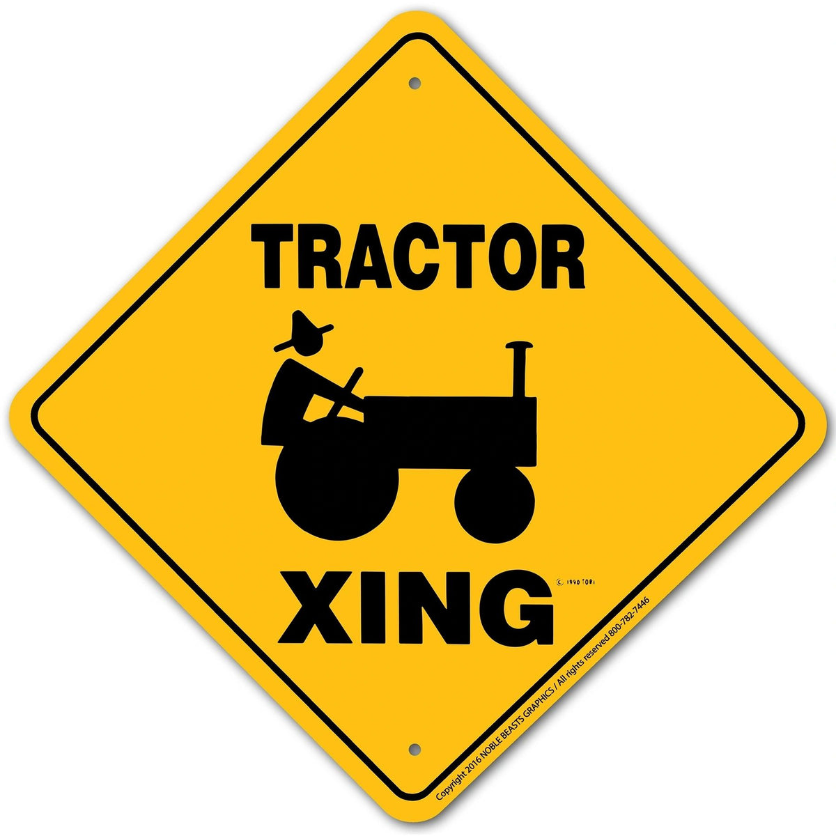 Tractor Xing Sign Aluminum 12 in X 12 in #20813