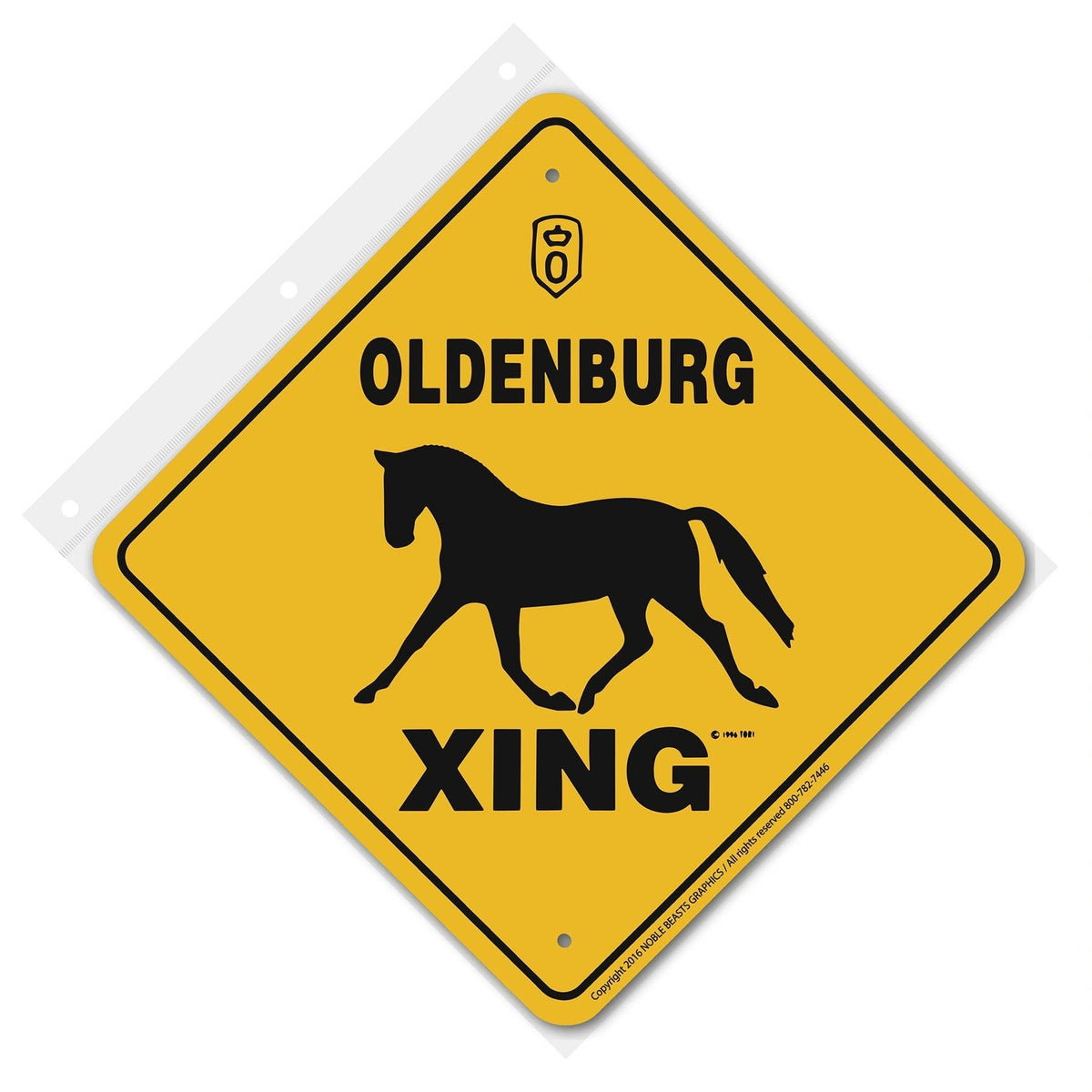 Oldenburg (WB) Xing Sign Aluminum 12 in X 12 in #20977