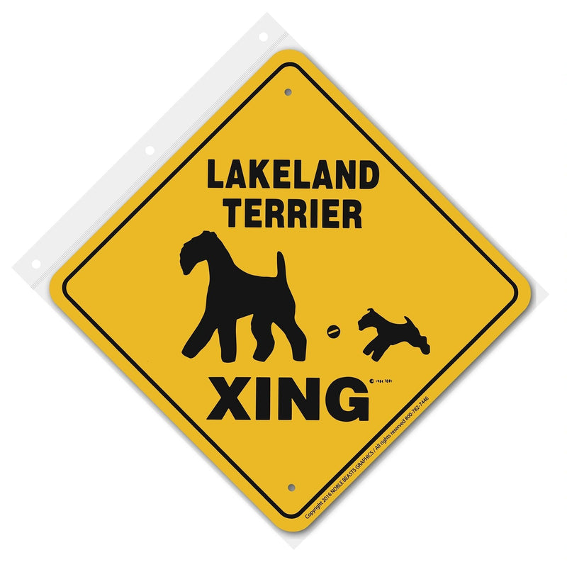 Lakeland Terrier Xing Sign Aluminum 12 in X 12 in #20550