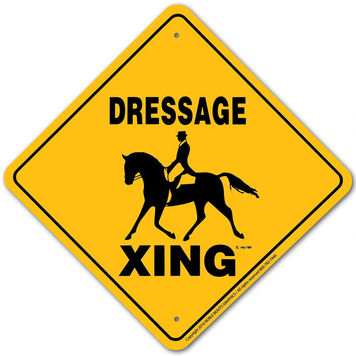 Dressage Xing Sign Aluminum 12 in X 12 in #20336