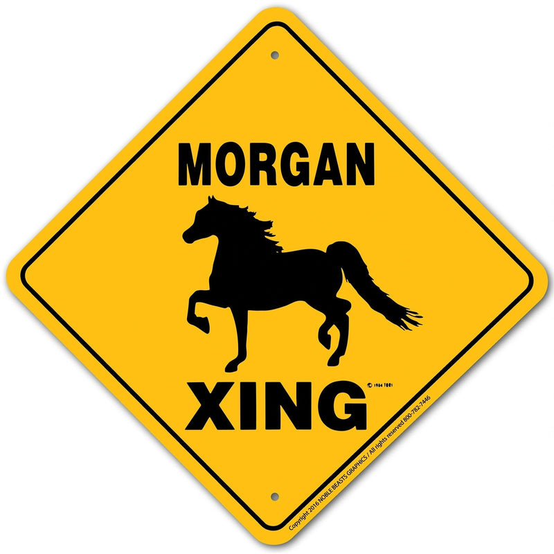 Morgan Xing Sign Aluminum 12 in X 12 in #20304