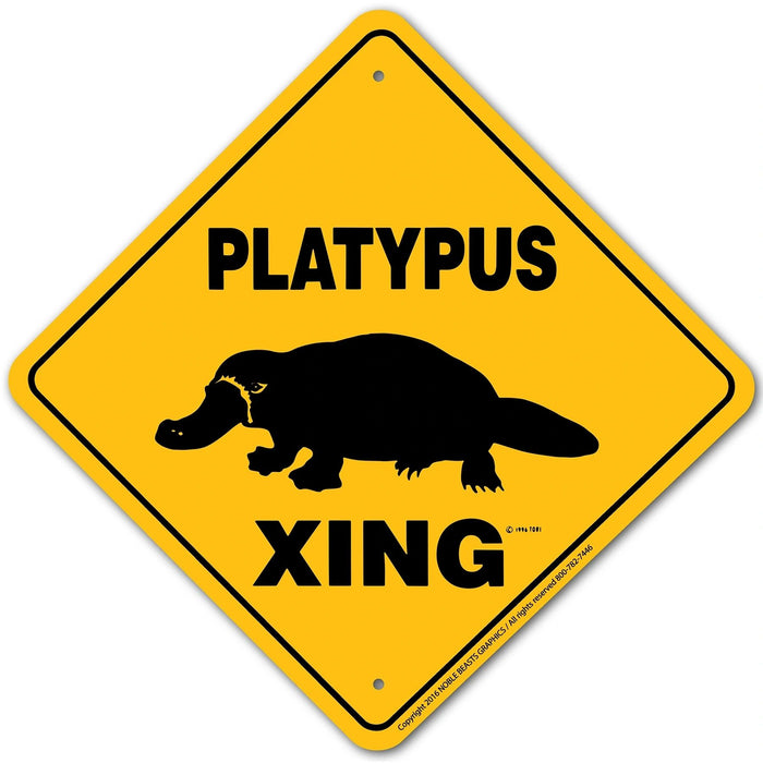 Platypus (Duckbill) Xing Sign Aluminum 12 in X 12 in #20840