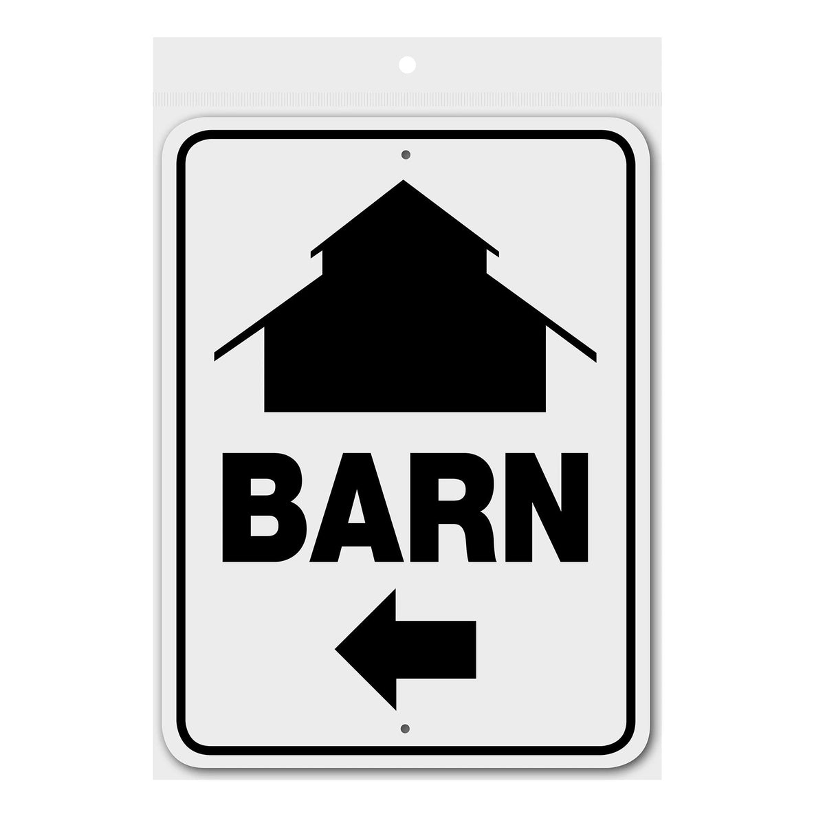 Barn Left Arrow Sign Aluminum 12 in X 9 in #3245318