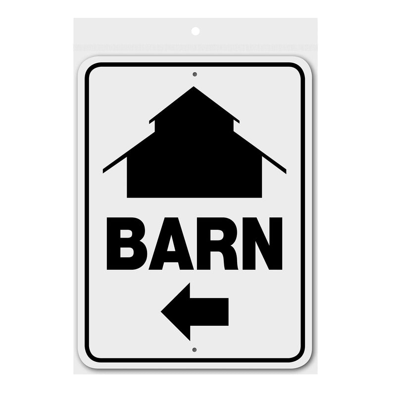 Barn Left Arrow Sign Aluminum 12 in X 9 in #3245318