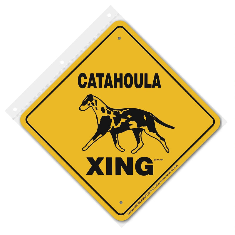Catahoula Xing Sign Aluminum 12 in X 12 in #20826