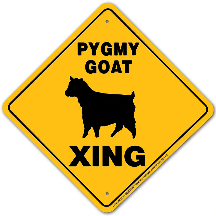 Pygmy Goat Xing Sign Aluminum 12 in X 12 in #20704