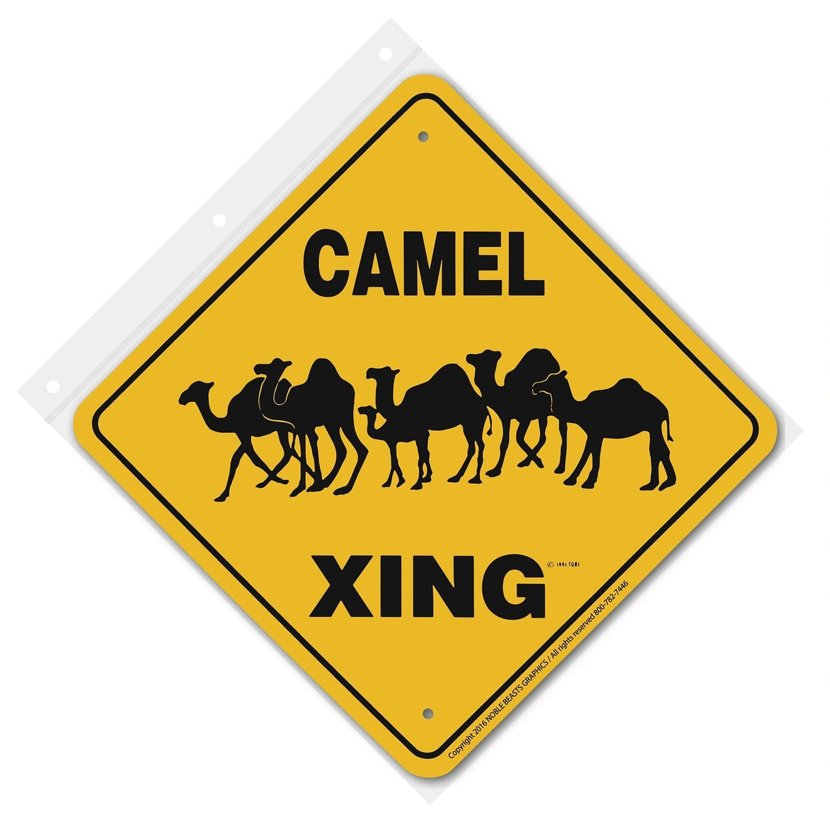 Camel Xing Sign Aluminum 12 in X 12 in #20671