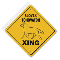 Slovak Tchovatch Xing Sign Aluminum 12 in X 12 in #20916