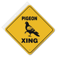 Pigeon Xing Sign Aluminum 12 in X 12 in #20864