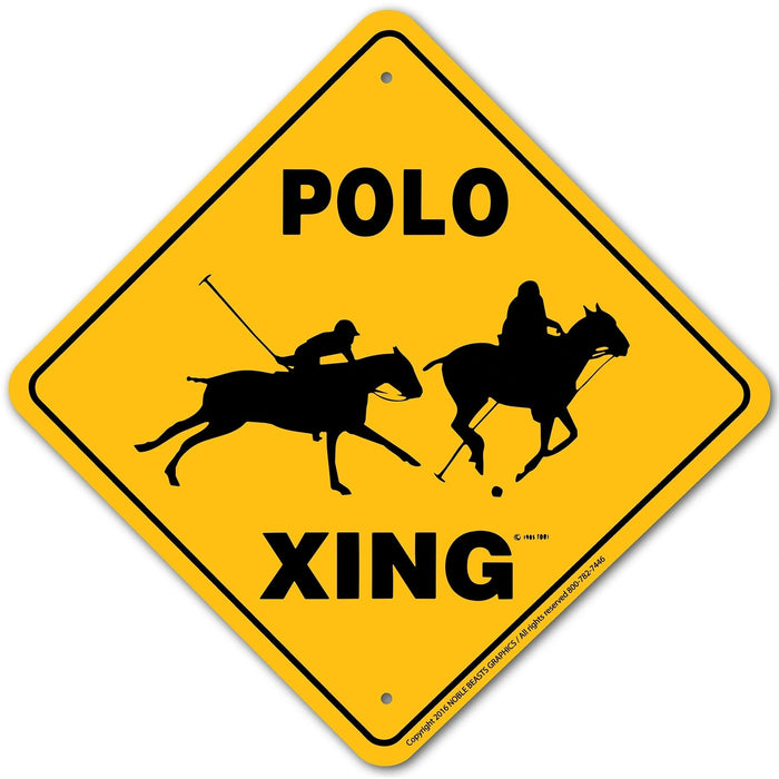 Polo Xing Sign Aluminum 12 in X 12 in #20362