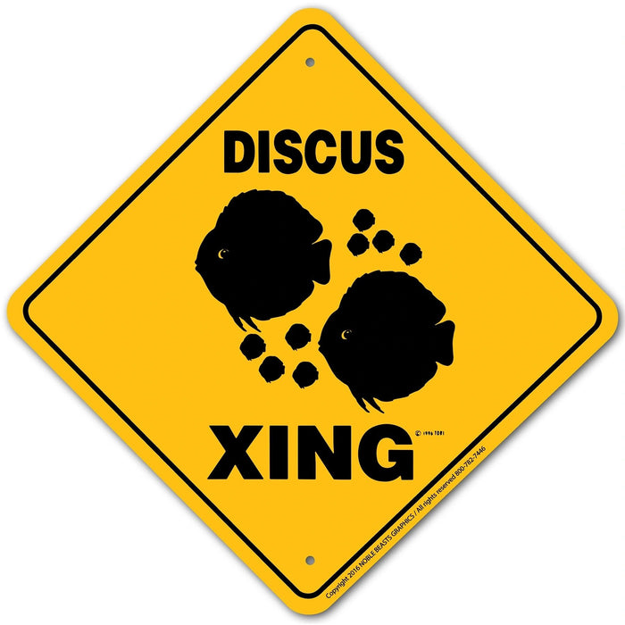 Discus Xing Sign Aluminum 12 in X 12 in #20852