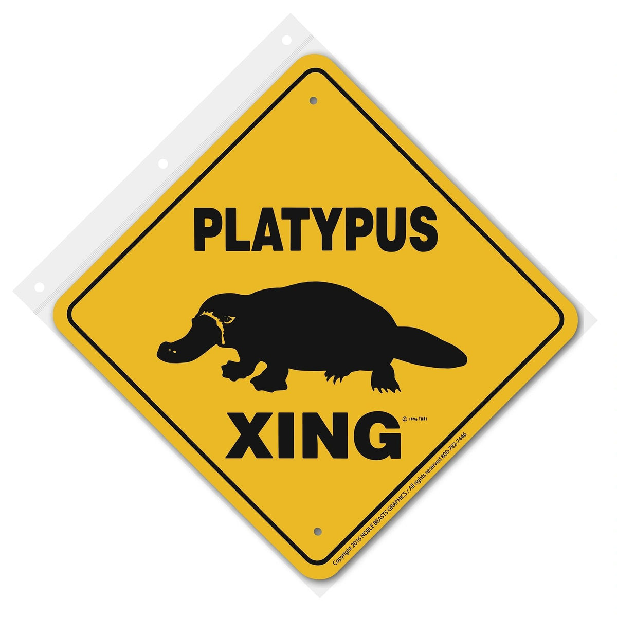 Platypus (Duckbill) Xing Sign Aluminum 12 in X 12 in #20840