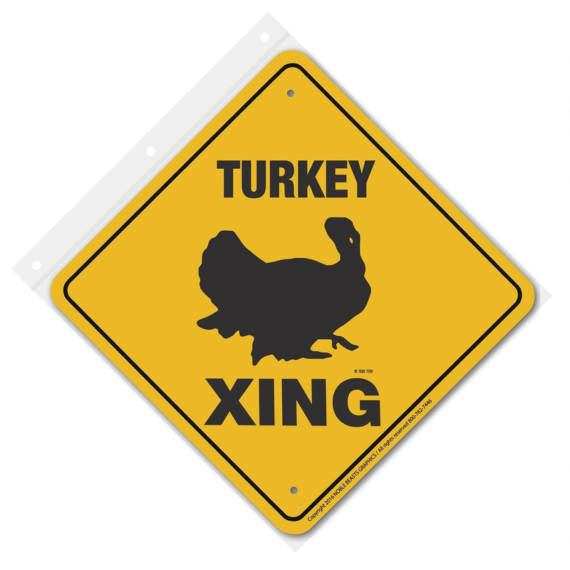 Turkey Xing Sign Aluminum 12 in X 12 in #20669