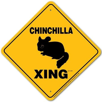 Chinchilla Xing Sign Aluminum 12 in X 12 in #20797